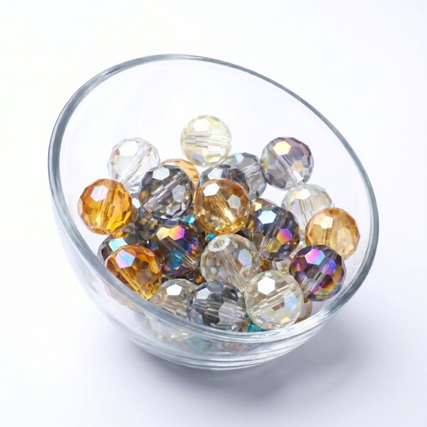 faceted crystal spacer beads