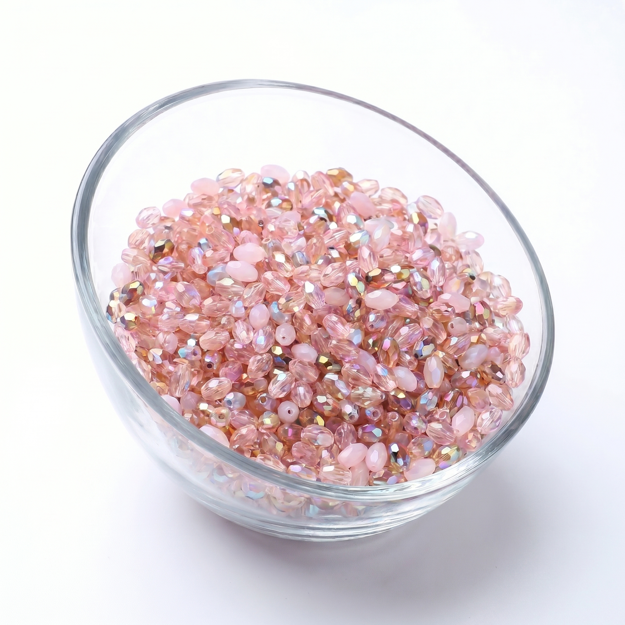faceted oval crystal beads
