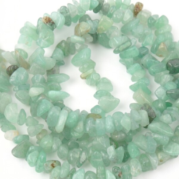 green aventurine chip beads