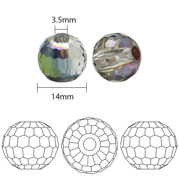 Faceted Crystal Spacer Beads