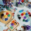 heart crystal gravel stones