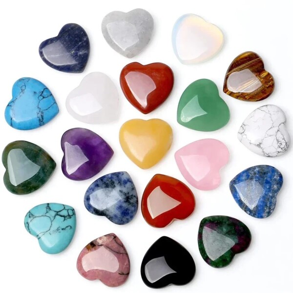 heart crystal gravel stones