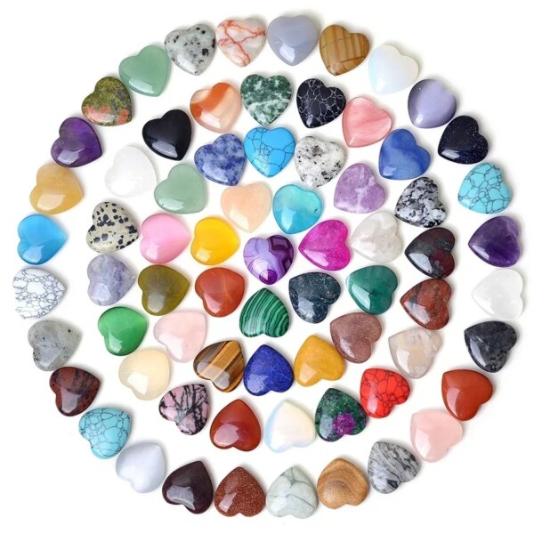 heart crystal gravel stones