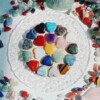 heart crystal gravel stones