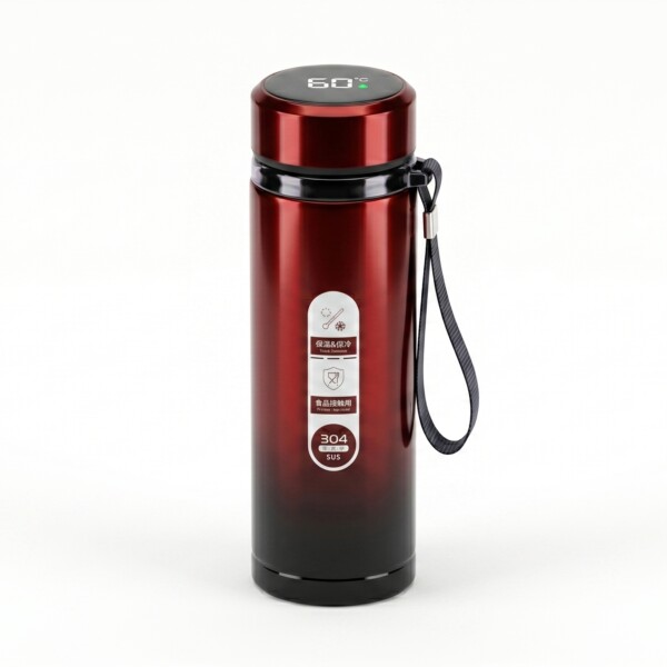 led temperature thermos bottle