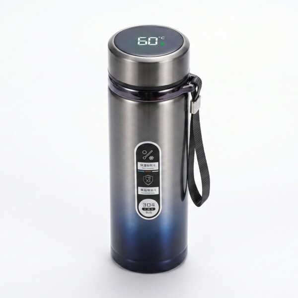 led temperature thermos bottle