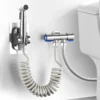 304 Stainless Steel Handheld Bidet Sprayer Set Toilet Spray Gun Self‑Cleaning Nozzle