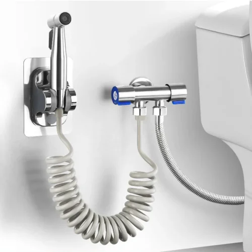 S01341ba890ba47ff9401222f5719d5134.webp 304 Stainless Steel Handheld Bidet Sprayer Set Toilet Spray Gun Self‑Cleaning Nozzle
