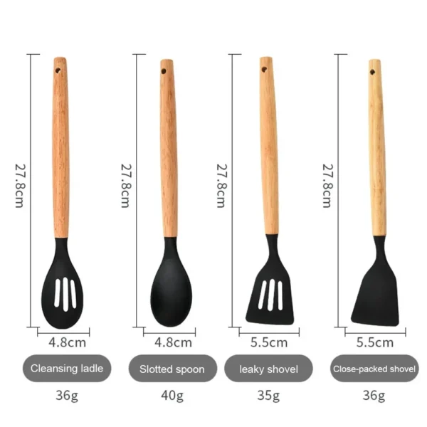 S0b7148c273f2486580a803a665948f28P.webp Silicone Kitchen Utensil Set