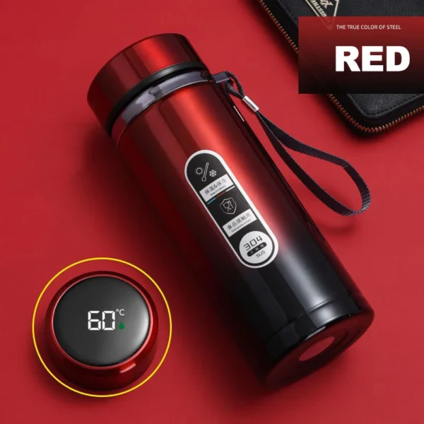 LED Temperature Thermos Bottle