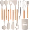 Silicone Wooden Handle Utensil Set