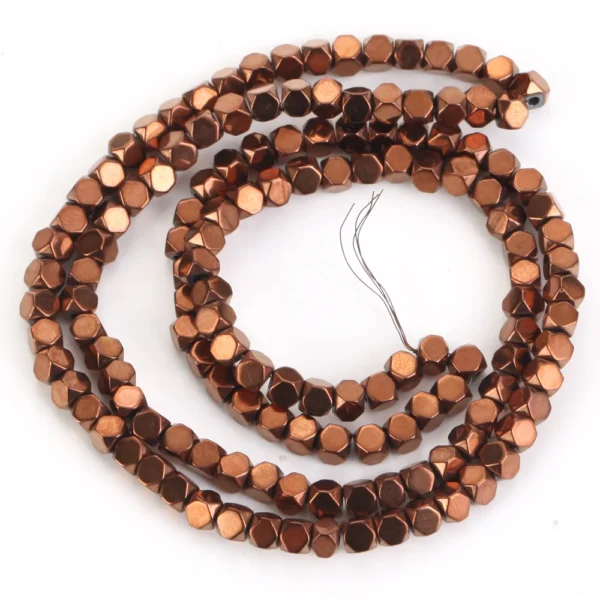 Hematite Cube Spacer Beads