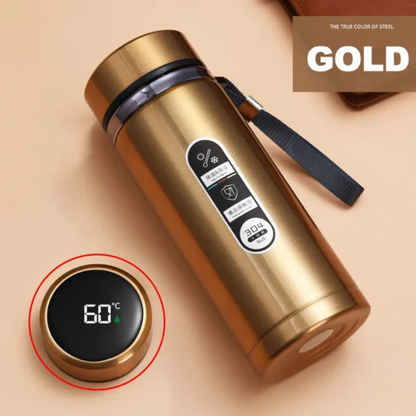 LED Temperature Thermos Bottle