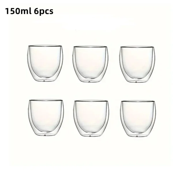 Double Wall Borosilicate Glass Cup Set