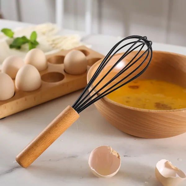 Silicone Wooden Handle Utensil Set