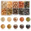 Crackle Crystal Glass Round Beads