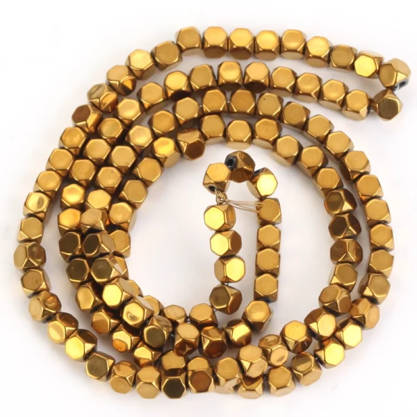 Hematite Cube Spacer Beads