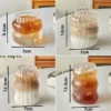 striped glass cup