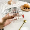 striped glass cup