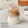 striped glass cup