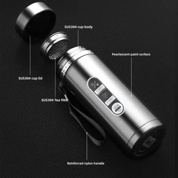 LED Temperature Thermos Bottle