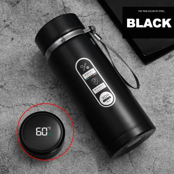 LED Temperature Thermos Bottle