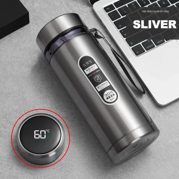 LED Temperature Thermos Bottle