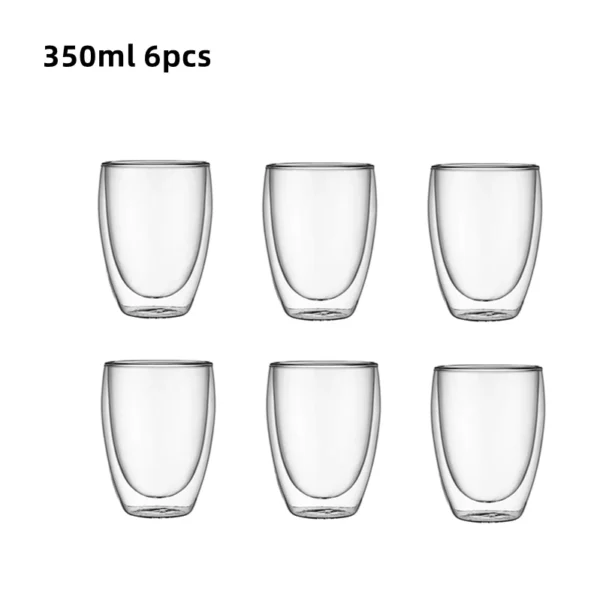 Double Wall Borosilicate Glass Cup Set