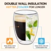 Double Wall Borosilicate Glass Cup Set