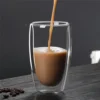 Double Wall Borosilicate Glass Cup Set