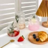 striped glass cup