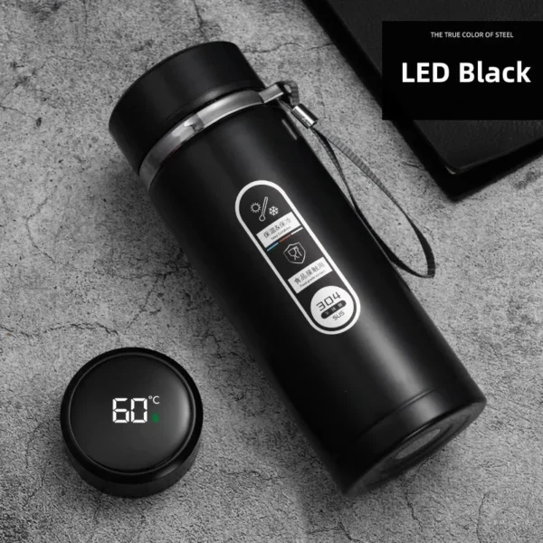 LED Temperature Thermos Bottle