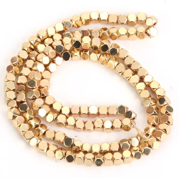 Hematite Cube Spacer Beads