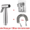 304 Stainless Steel Handheld Bidet Sprayer Set Toilet Spray Gun Self‑Cleaning Nozzle