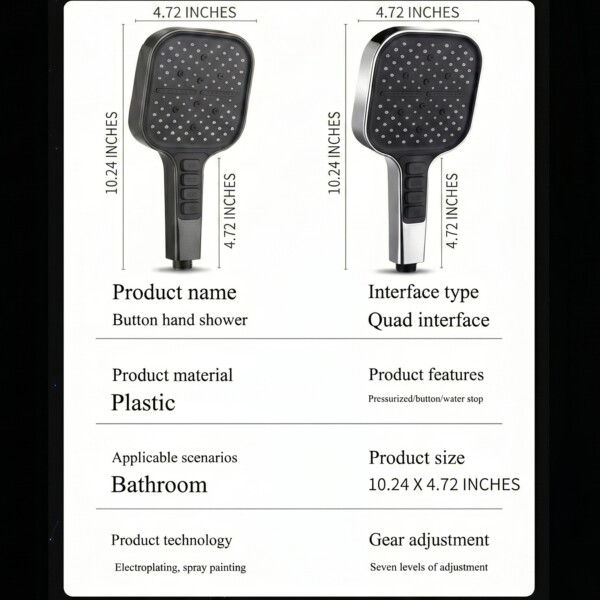Shower Head size and info Shower Head size and info
