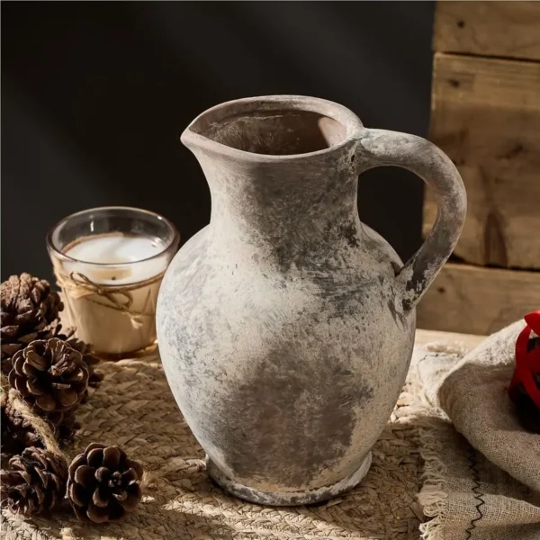 Handmade Terracotta Handle Vase