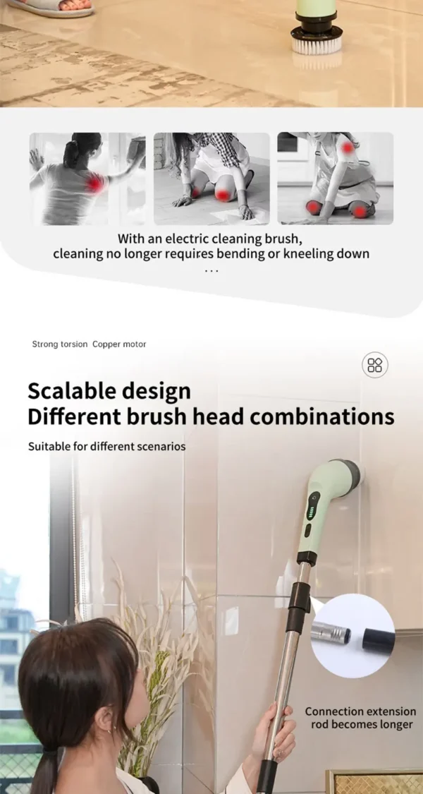 Electric Spin Scrubber Set