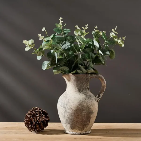 Handmade Terracotta Handle Vase
