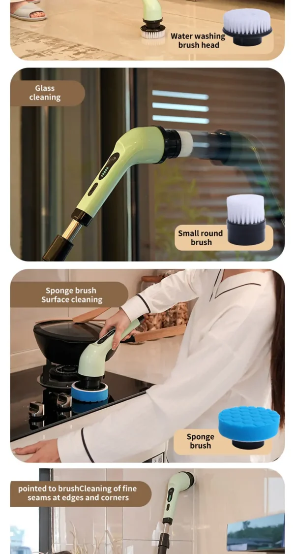 Electric Spin Scrubber Set